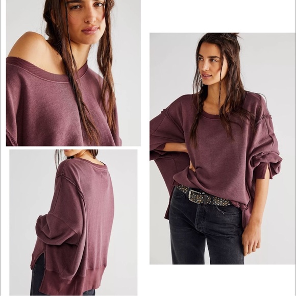 Free People Camden Sweatshirt Very Oversized Slouchy - Picture 6 of 6